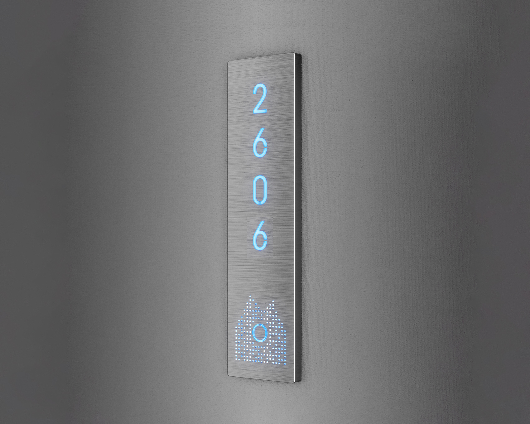 Floating Clear Horizontal LED Sign And Doorbell